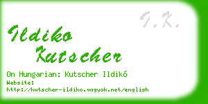 ildiko kutscher business card